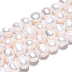 Natural Cultured Freshwater Pearl Beads Strands&nbsp;PEAR-N013-08G