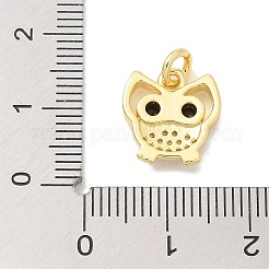 Rack Plating Brass Micro Pave Cubic Zirconia Connector Charms&nbsp;KK-K293-34G