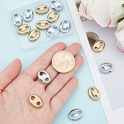16Pcs 2 Colors PVD Vacuum Plating Non-magnetic Synthetic Hematite Connector Charms&nbsp;G-AR0004-77