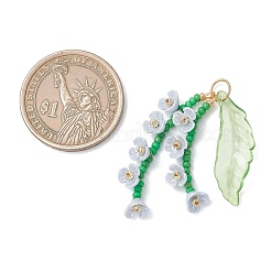 Glass Seed Beaded Pendants&nbsp;PALLOY-MZ01249-02
