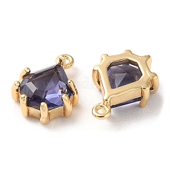 Real 18K Gold Plated Brass Micro Pave Cubic Zirconia Charms&nbsp;KK-Q779-08G-03
