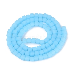 Frosted Imitation Jade Glass Beads Strands&nbsp;GLAA-N072-01A-C03