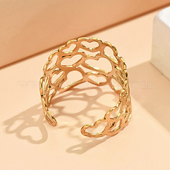 304 Stainless Steel Cuff Open Rings for Women&nbsp;WG0D817-02