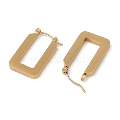 Ion Plating(IP) 201 Stainless Steel Rectangle Hoop Earrings&nbsp;EJEW-I309-39G
