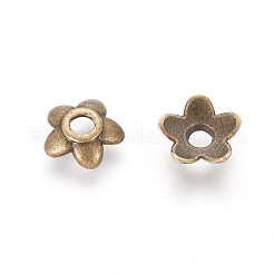 Tibetan Style Alloy Bead Caps&nbsp;TIBEB-P002-08AB-RS