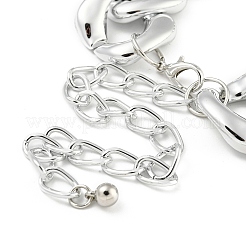 Chunky CCB Plastic Curb/Cable Chain Necklaces for Women&nbsp;LS-NJEW-K261-01B-P-1