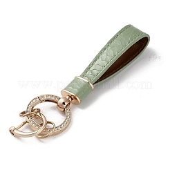 Microfiber & Zinc Alloy & Crystal Rhinestone Keychain&nbsp;KEYC-G062-01E