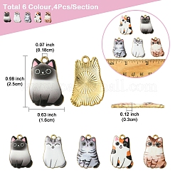 14Pcs 5 Styles Alloy Enamel Pendants&nbsp;ENAM-FS0001-95