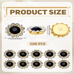100Pcs Flower Sew on Rhinestones&nbsp;RB-LP0001-05