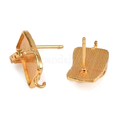 Brass Stud Earring Findings&nbsp;KK-Z122-12G