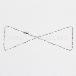 Non-Tarnish 304 Stainless Steel Cable Chain for Necklace Making&nbsp;STAS-E052-61P-75cm
