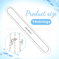 Natural Shell Beaded Long Necklaces for Women&nbsp;AJEW-WH0460-131A