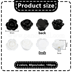 160Pcs 2 Colors Opaque Resin Beads&nbsp;CRES-PH0001-23
