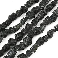 Raw Rough Natural Black Tourmaline Beads Strands&nbsp;G-M453-A01-01