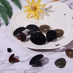 Flocky Plastic Cabochons for DIY Scrapbooking Crafts&nbsp;DIY-PH0074-77