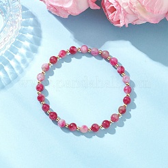 3Pcs Natural & Synthetic Gemstone Round Beaded Stretch Bracelets for Men Women&nbsp;BJEW-JB12386