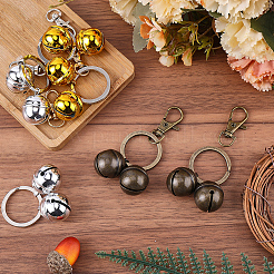 2Pcs Brass Bell Keychains&nbsp;KEYC-CN0001-14C