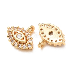 Brass Micro Pave Clear Cubic Zirconia Charms&nbsp;CU-K002-12G
