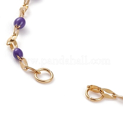 PVD Vacuum Plating 304 Stainless Steel Link Chain Bracelet Making&nbsp;AJEW-JB00870-02