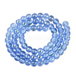 Transparent Electroplate Glass Beads Strands&nbsp;EGLA-Q132-6MM-01A-16