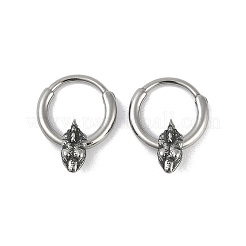 Dinosaur Head 316 Surgical Stainless Steel Hoop Earrings&nbsp;EJEW-G416-23AS