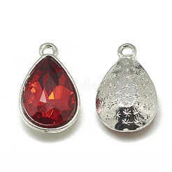 Alloy Glass Charms&nbsp;PALLOY-T028-7x10mm-07