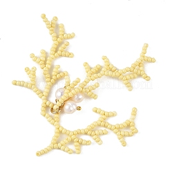 Glass Seed Beaded Big Pendants&nbsp;PALLOY-MZ01399-02