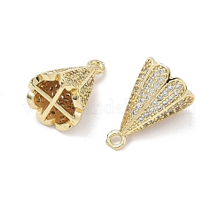 Brass Micro Pave Cubic Zirconia Pendants&nbsp;KK-Z143-03G-01