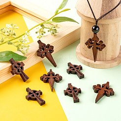 40Pcs 2 Style Wooden Pendants&nbsp;WOOD-LS0001-17