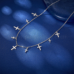 S925 Sterling Silver Cross Jewelry Set with Tassel&nbsp;PL7288-3