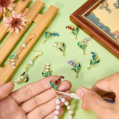 10Pcs 10 Colors Alloy Enamel Peadants&nbsp;ENAM-SZ0004-48