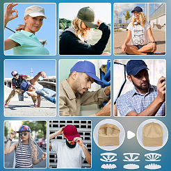 24Pcs 6 Styles Paper Hat Shaper Insert for Baseball Caps&nbsp;FIND-FG0004-93