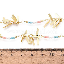 Handmade Brass Rectangle Link Chains&nbsp;CHC-T017-04