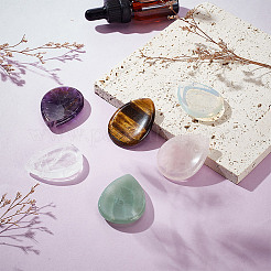 6Pcs 6 Styles Natural & Synthetic Gemstone Teardrop Decorations&nbsp;AJEW-GA0007-89