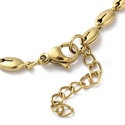 304 Stainless Steel Coffee Bean Link Chain Bracelets for Women&nbsp;BJEW-G712-02G
