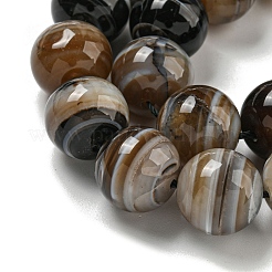 Natural Banded Agate Beads Strands&nbsp;G-NH0023-B01-01