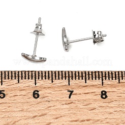 304 Stainless Steel Stud Earrings for Women&nbsp;EJEW-G459-01B-P