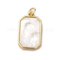 Rack Plating Brass Micro Pave Clear Cubic Zirconia Pendants&nbsp;KK-F853-19G