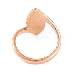 304 Stainless Steel Horse Eye Finger Ring for Women&nbsp;RJEW-C086-27-RG