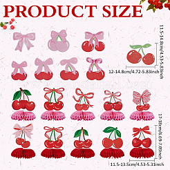 2 Bags 2 Styles Paper Cherry Hanging Banners&nbsp;AJEW-ME0003-93