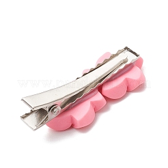 2Pcs 2 Colors Plumeria Flower Iron Flat Alligator Hair Clips&nbsp;PHAR-JH00131