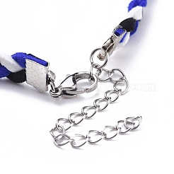 Faux Suede Cord Braided Necklaces&nbsp;NJEW-JN02505-05
