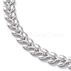 Non-Tarnish 304 Stainless Steel Cobs Chain Bracelets for Men Women&nbsp;STAS-B039-08P