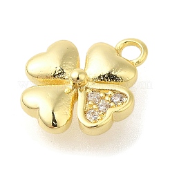 Rack Plating Brass Micro Pave Cubic Zirconia Charms&nbsp;KK-S396-65G