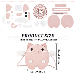DIY Imitation Leather Pig Shaped Crossbody Bag Kits&nbsp;DIY-WH0043-63