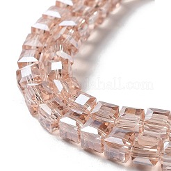 Electroplate Glass Beads Strands&nbsp;EGLA-R030-4x4mm-28