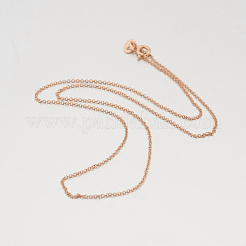 925 Sterling Silver Rolo Chain Necklaces&nbsp;STER-M086-21B
