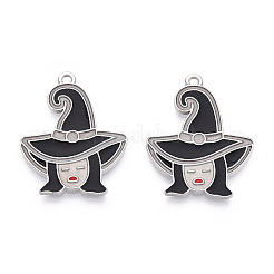 Halloween Theme Rack Plating Luminous Alloy Enamel Pendants&nbsp;ENAM-N056-235P-1