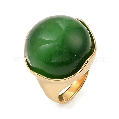 304 Stainless Steel Cat Eyes Finger Rings for Women&nbsp;RJEW-Z143-02G-02