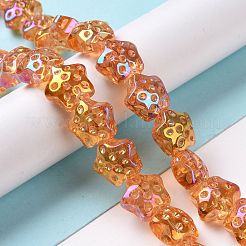 Transparent Electroplate Glass Beads Strands&nbsp;LS-GLAA-C025-01J